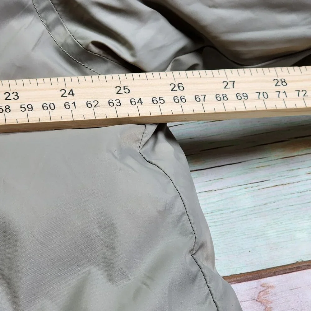 Cabelas XL Reg Reversible Premier Northern Goose Down Puffer Jacket Green & Beig - Picture 10 of 11